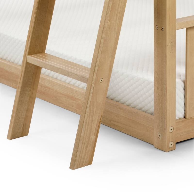 Max and Lily Scandinavian Twin over Twin Low Bunk Bed