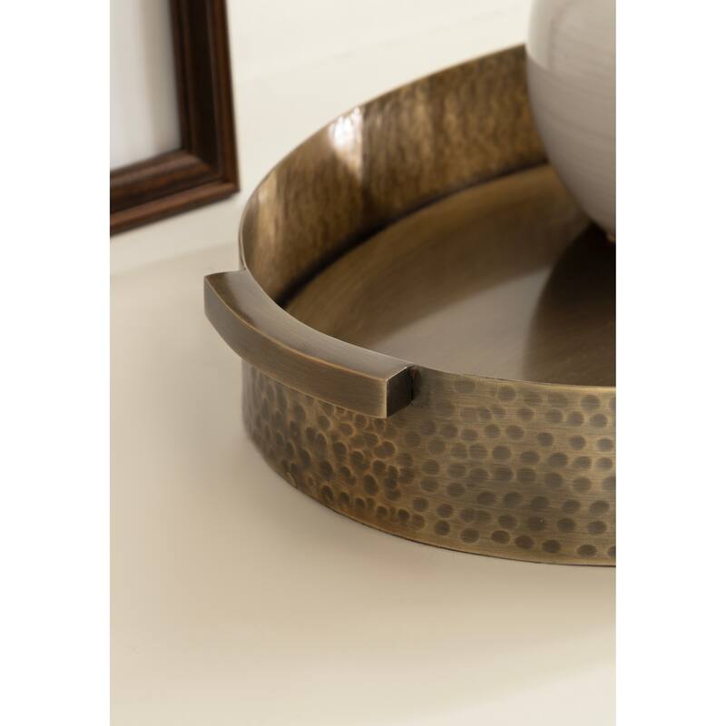 Kate and Laurel Samana Oval Metal Tray