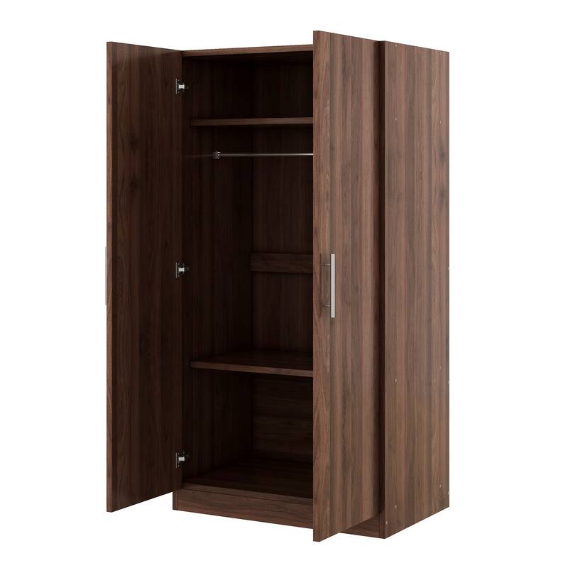 Sturdy and Practical Wardrobe Armoire with 3 Storage Shelves