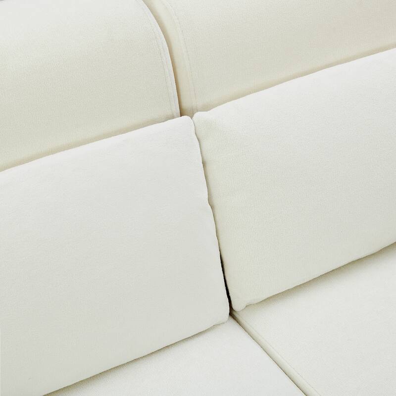 Modern Loveseat Sofa 59" Sofa Couch 2-Seater Sofa With Flexible Usb Ports , Unique Cylindrical Armrests