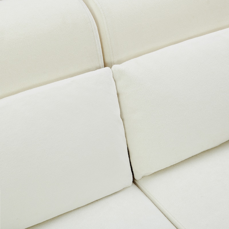 Roomfitters Loveseat Sofa with USB Ports and Cylindrical Armrests, 2-Seater Couch for Living Room
