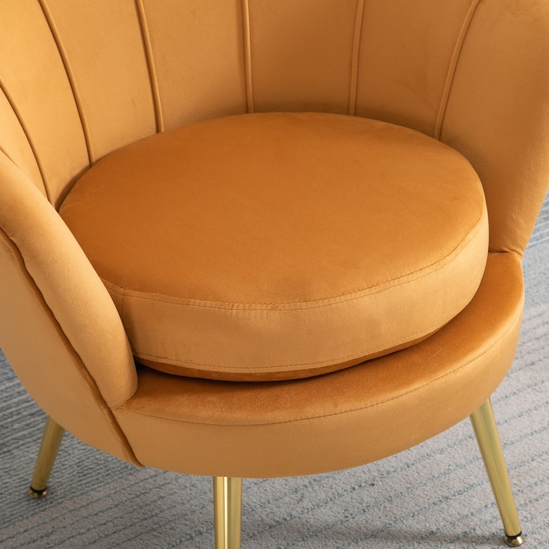 Velvet-touch Fabric Accent Chair
