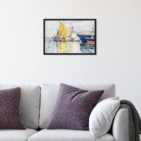 Oliver Gal 'Venice The Giudecca' Nautical and Coastal Yellow Wall Art Canvas Print