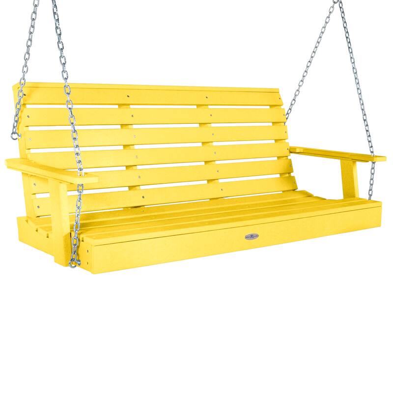 BAHIA VERDE OUTDOORS Riverside Porch Swing 5-foot - Sunbeam Yellow