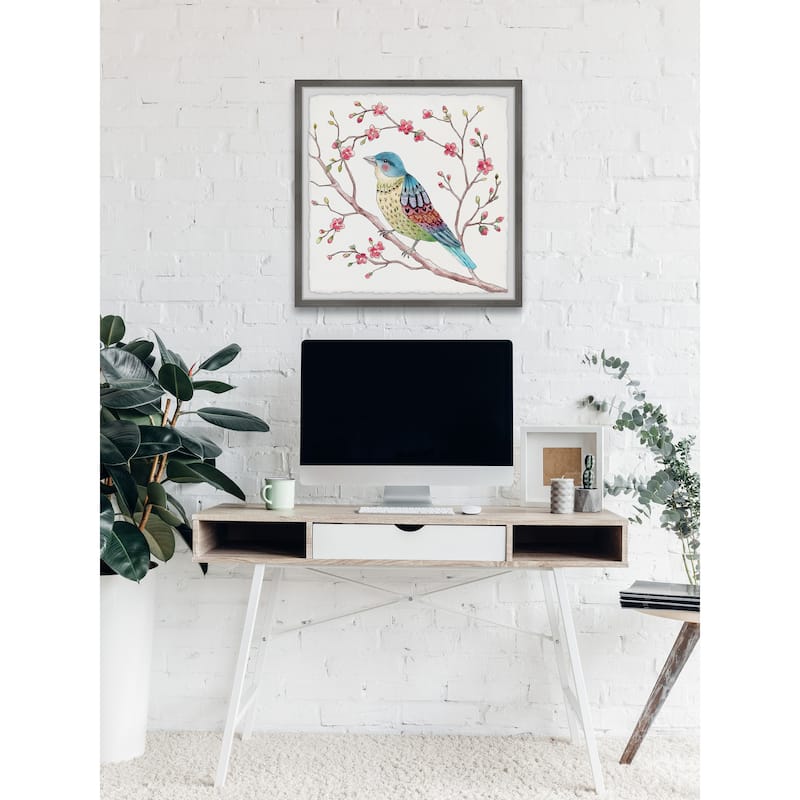 Bird in Branch Framed Print