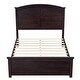 preview thumbnail 6 of 30, Farmhouse Wooden Platform Full Size Bed With Curl Design Headboard And Footboard For Teenager, Espresso