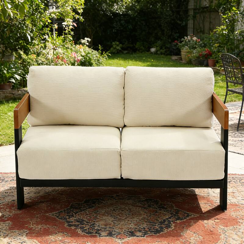 50.39'' Wide Outdoor Patio Sofa With Cushions