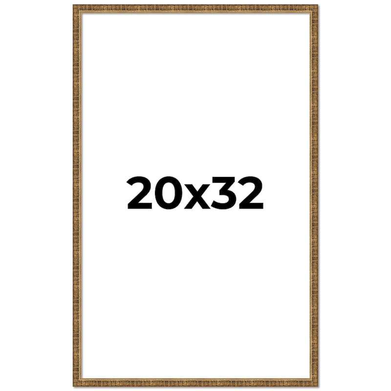 20x32 Frame Gold Kingsley Distressed Solid Wood Picture Frame Width