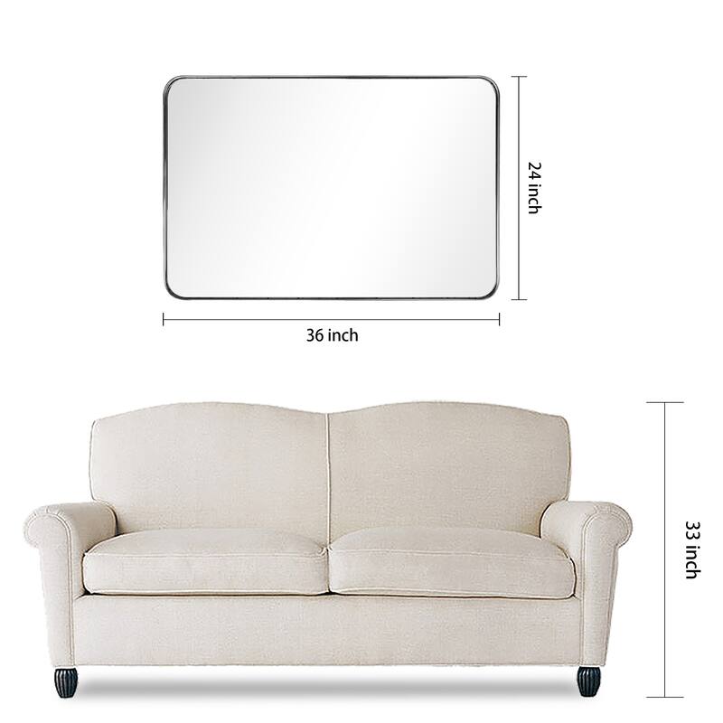 Ultra Stainless Steel Rectangular Wall Mirror