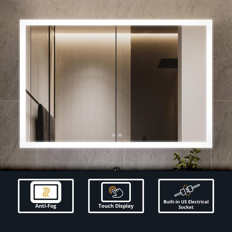 Aurorium LED Bathroom Vanity Mirror - N/A