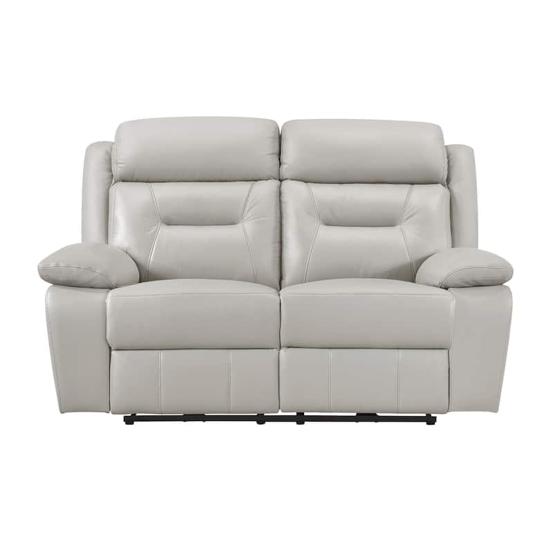 Garrey Leather 2-Piece Power Double Reclining Living Room Sofa Set