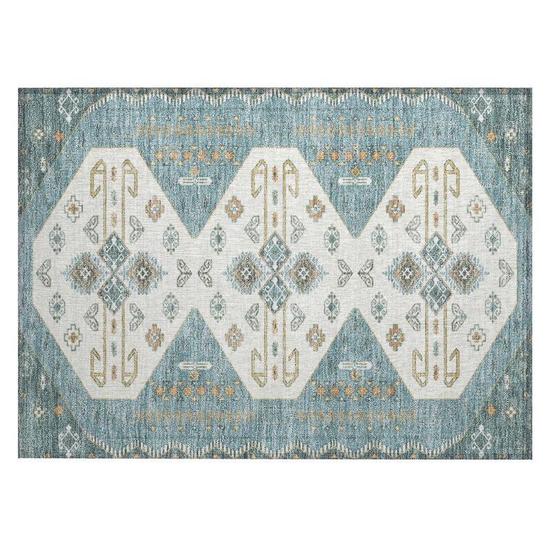 Machine Washable Indoor/ Outdoor Global Hiawatha Chantille Rug