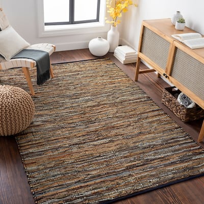 Livabliss Casual Log Cabin Abstract Area Rug