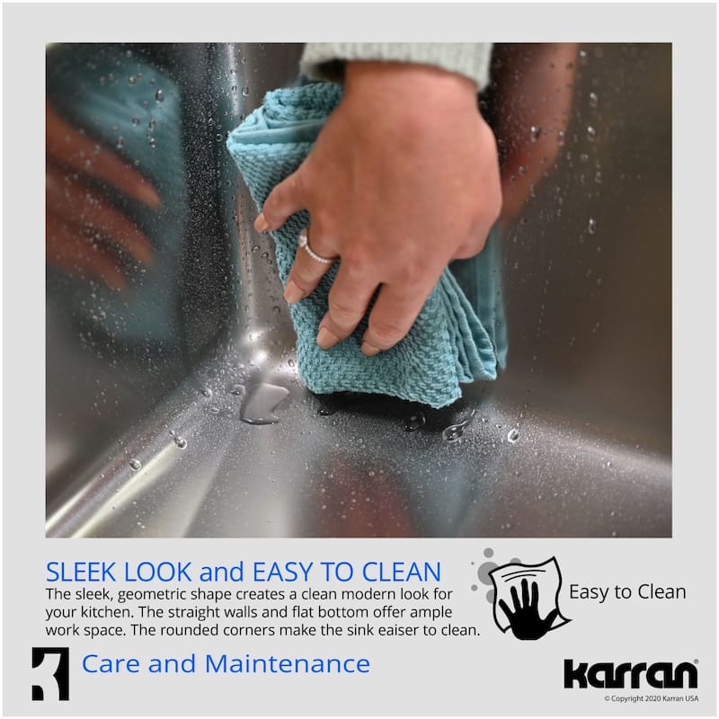 Karran USA U-6040L-PK1 U Series 31-1/2" Undermount Double Basin