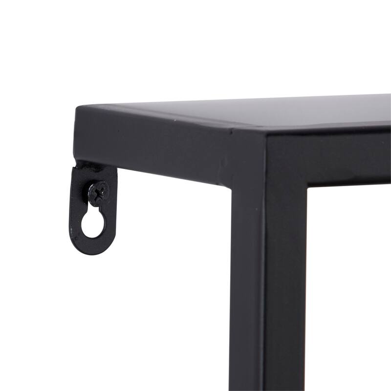 Brown Metal 2 Shelves Wall Shelf