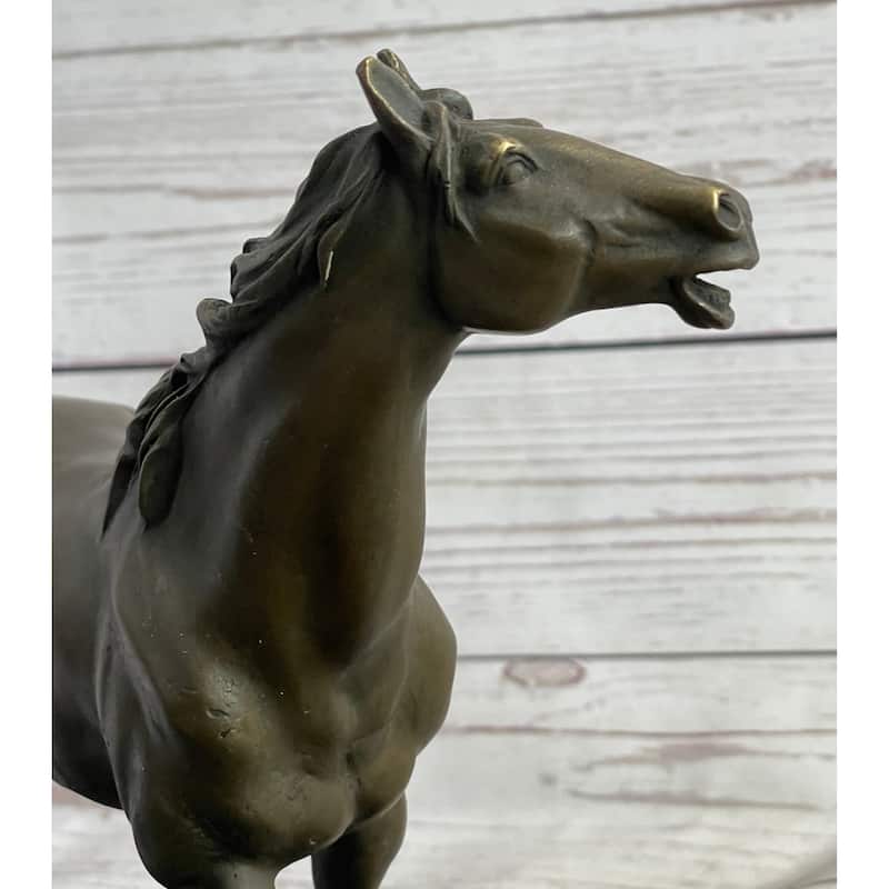 Trotting Thoroughbread Imitative Horse Bronze Hand Made Sculpture By Lost Wax Method Decor