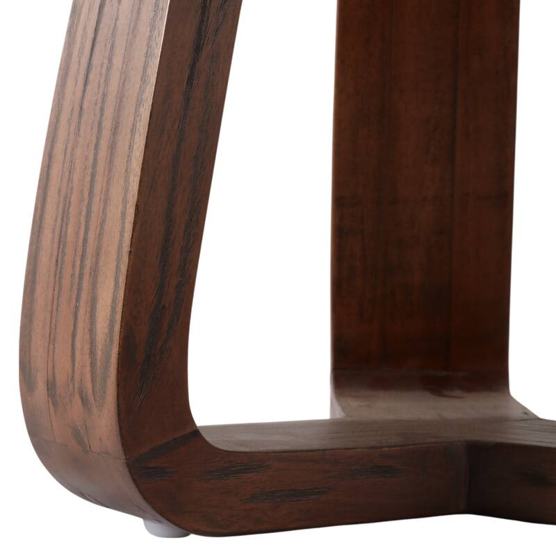 Modern Wood Accent Table Wood with Sculptural Tripod Base - 16" x 16" x 22"