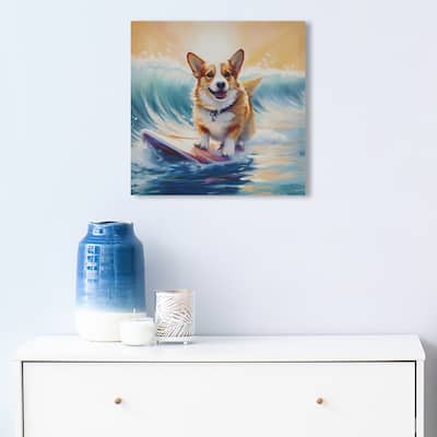 Madison Park Beach Dogs Canvas Wall Art