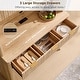 preview thumbnail 4 of 19, 72" Wine Bar Cabinet, Modern Wood Coffee Bar Cabinet with LED Lights - N/A