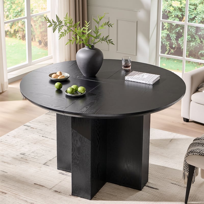 47" Modern Round Dining Table, Thickened Kitchen Table for Dining Room
