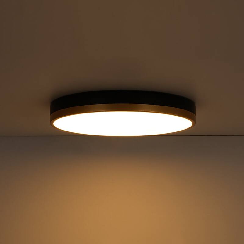 Minimalist Round Dimmable LED Flush Mount Light 5 CCT, 28W 15.7in