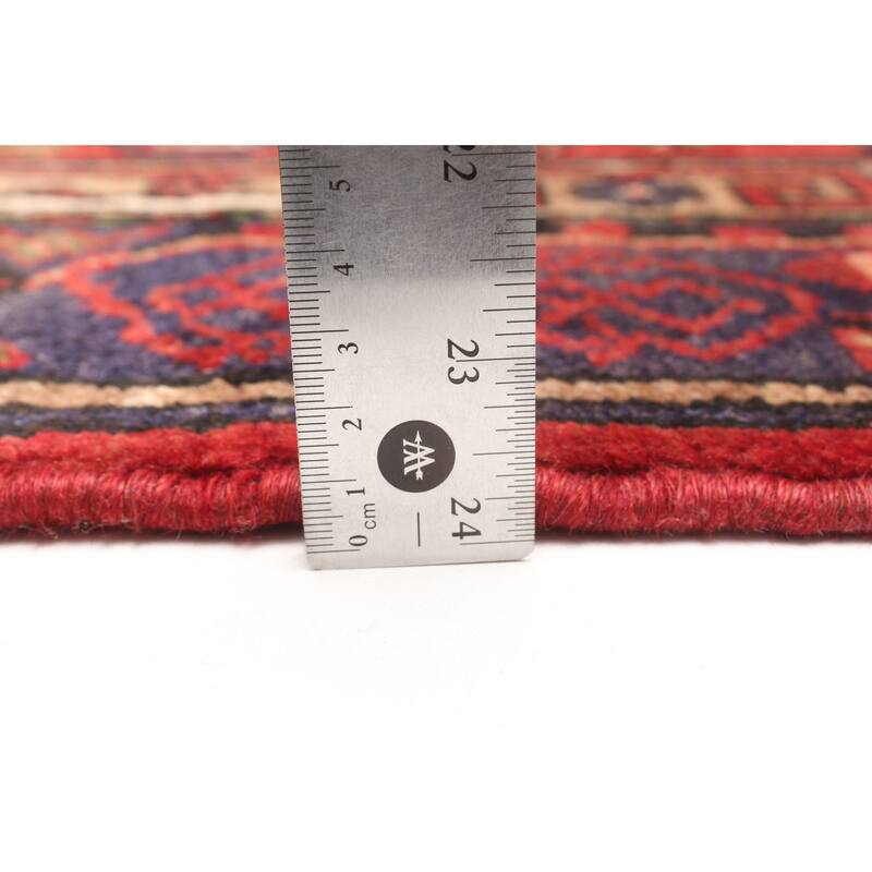 ECARPETGALLERY Hand-knotted Andelz Red Wool Rug - 4'2 x 7'3