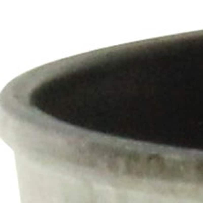 HomeRoots 6" Gray Recycled Plastic Indoor Outdoor Round Pot Planter
