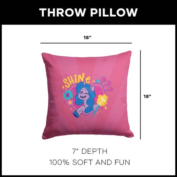 dimension image slide 5 of 6, Hasbro My Little Pony 18 Inch Throw Pillow