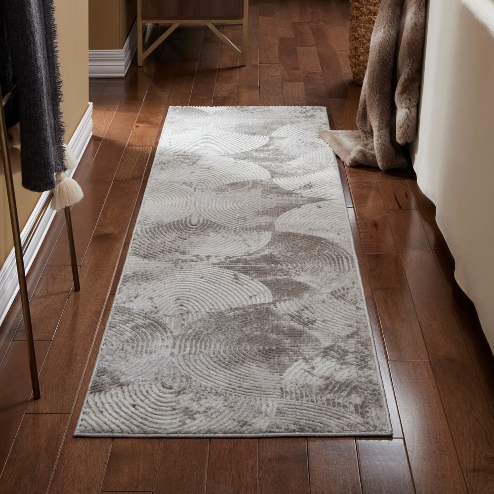 TOWN & COUNTRY LUXE Maya Soft Arches Neutral Indoor Area Rug with High-Low Texture