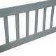 preview thumbnail 9 of 25, Kids Furniture Twin Size Wood House-Shaped Floor Bed Kids Bed with Fence and Guardrails, Grey