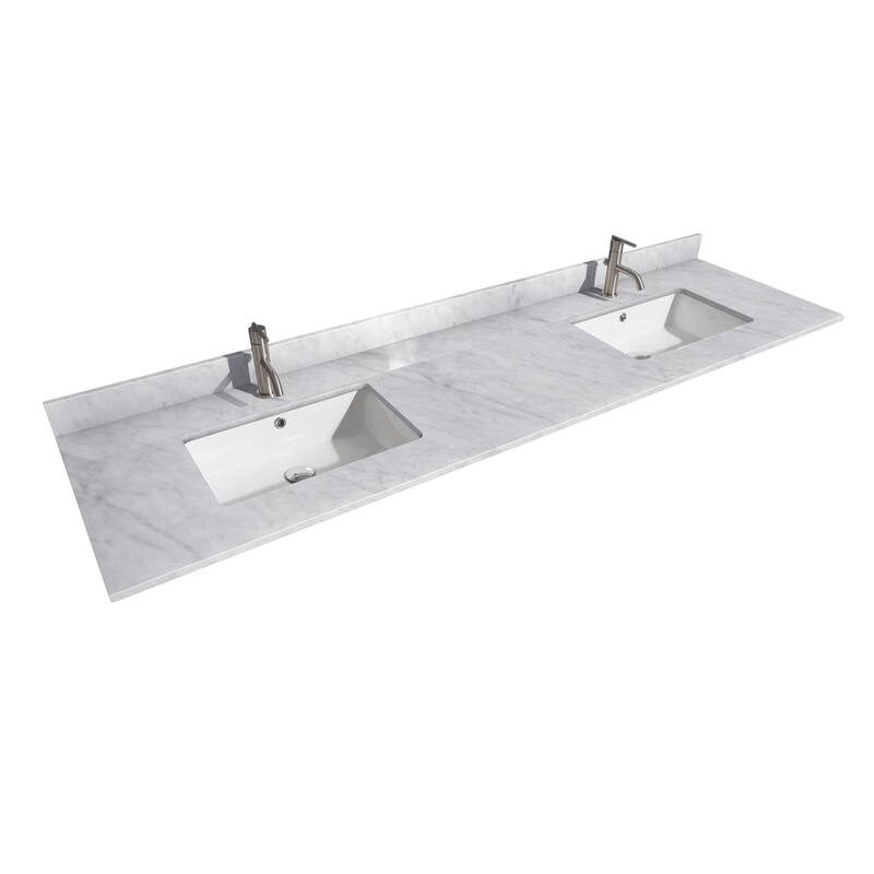 Daria 80-inch Double Vanity, Marble Top, 70-inch Mirror