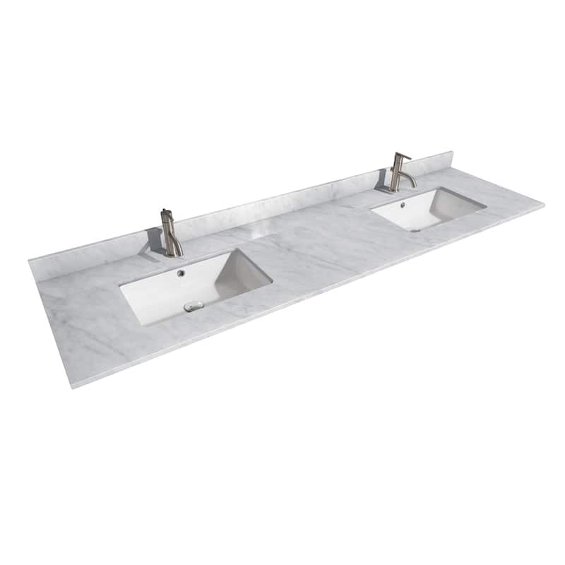 Daria 80-inch Double Vanity, Marble Top, No Mirror