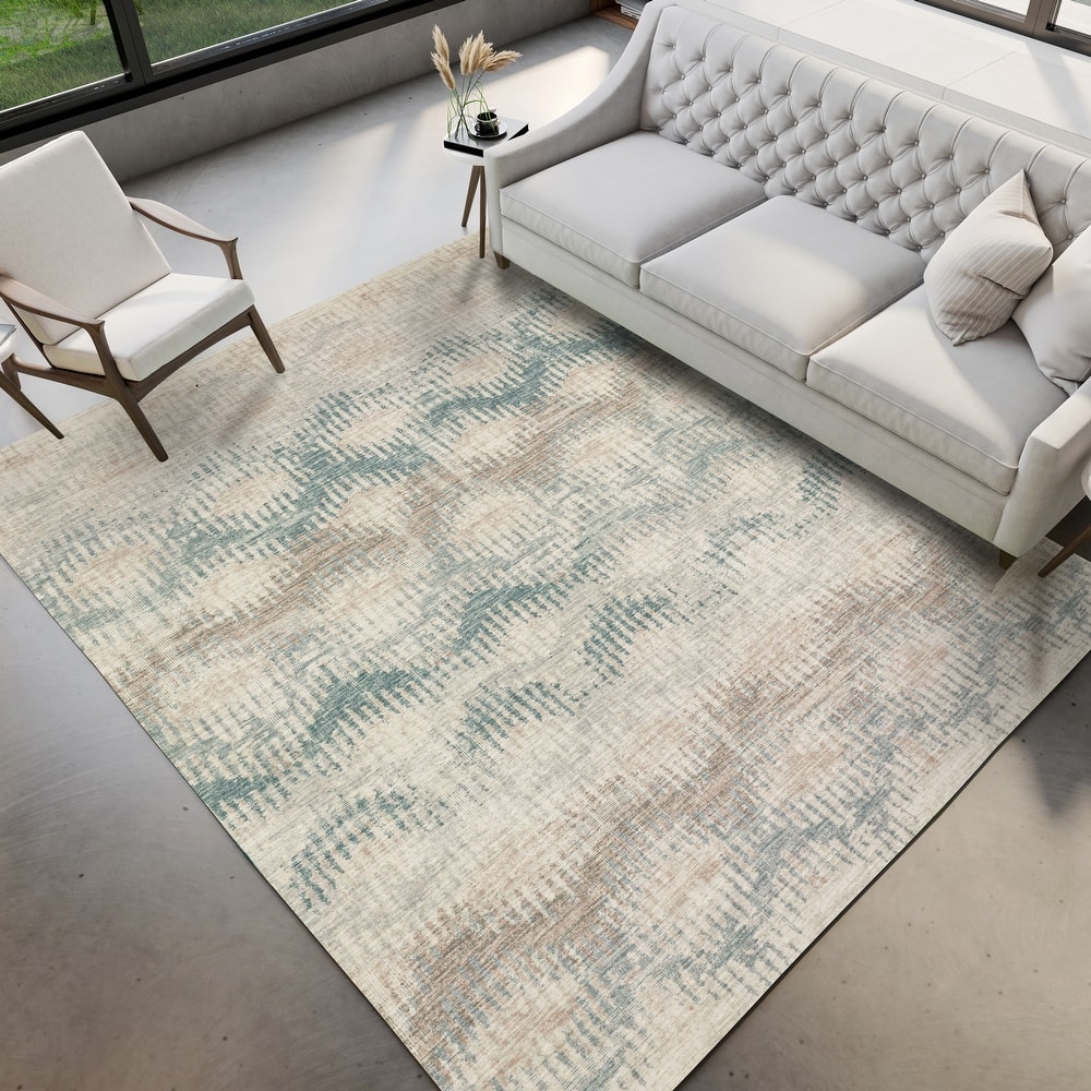 Indoor/ Outdoor Addison Bravado Modern Chevron Washable Area Rug