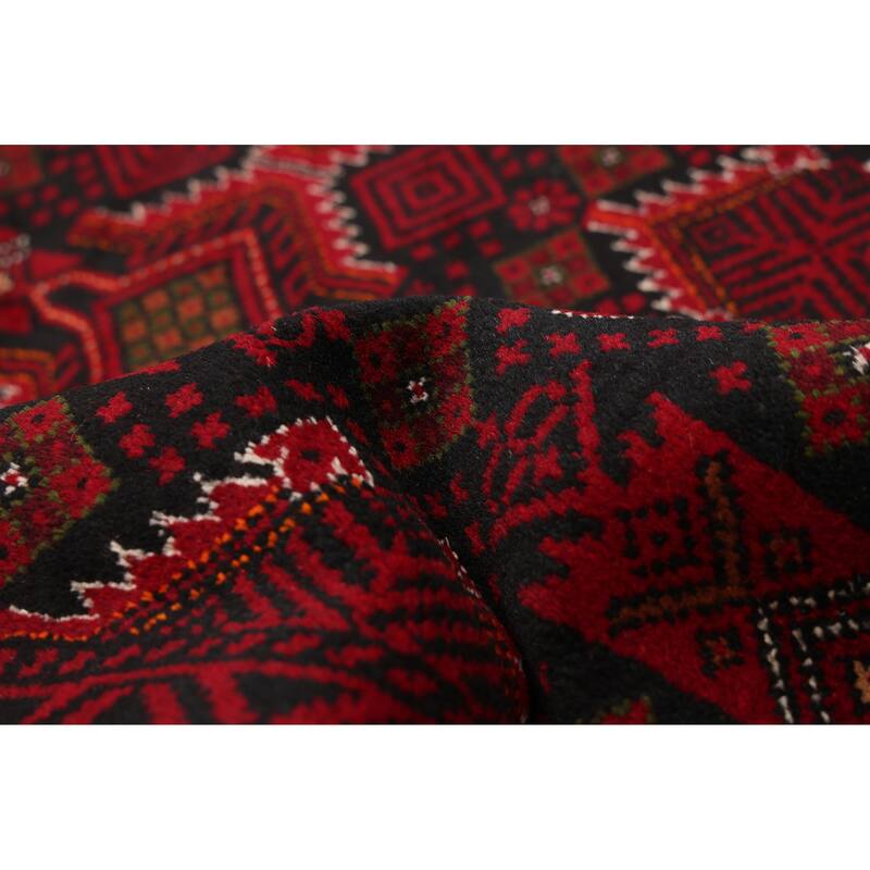 ECARPETGALLERY Hand-knotted Teimani Black, Red Wool Rug - 3'5 x 6'3