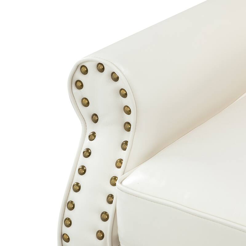 Mycenae Upholstered Accent Armchair with Nailhead Trim Set of 2