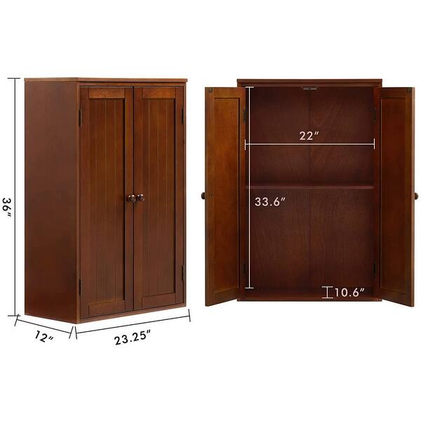 Storage Double Doors W/ Adjustable Shelf Bed Bath