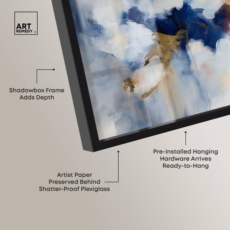 Eclipse of Gold and Blue Shadowbox by Art Remedy