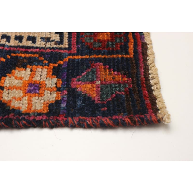 ECARPETGALLERY Hand-knotted Melis Vintage Dark Pink Wool Rug - 3'10 x 13'5