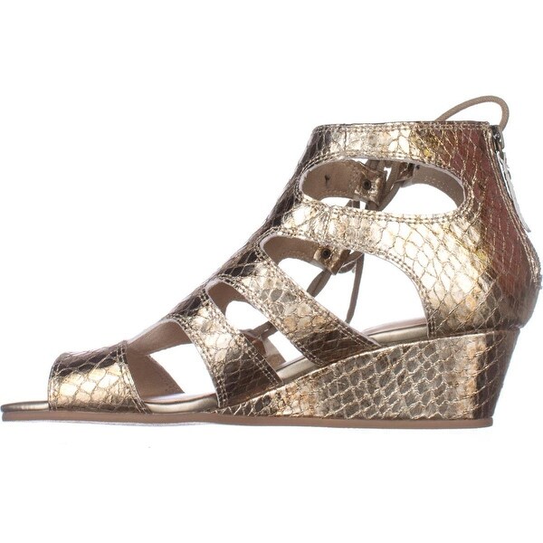 Shop Bella Vita Imani Gladiator Wedge Sandals, Champagne Bella Vita Women's Imani Wedge Sandal, D