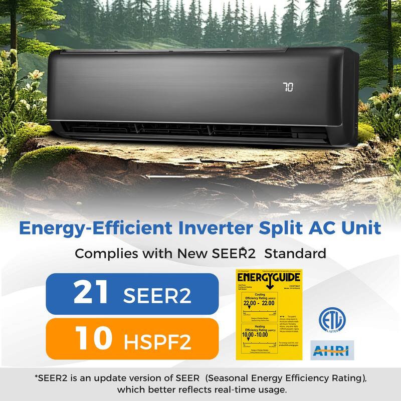 Gymax 24000 BTU Mini Split Air Conditioner & Heater 21 SEER2 208-230V