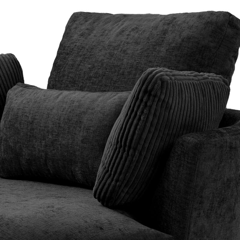 Modern Swivel Chair with Pillows for living room