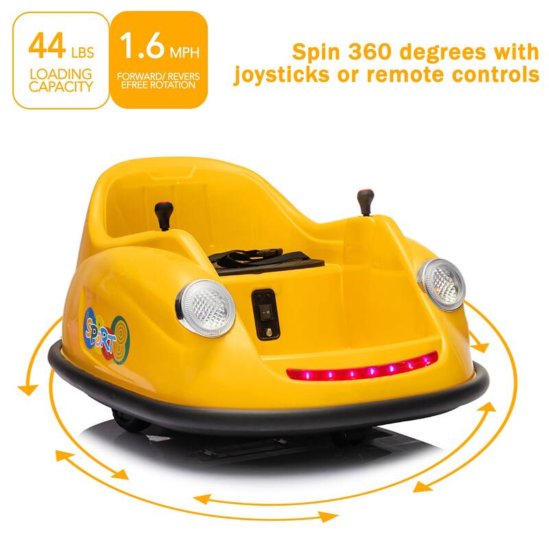 12V Kids Ride On Bumpin Bumper Car 360 Degree Spin