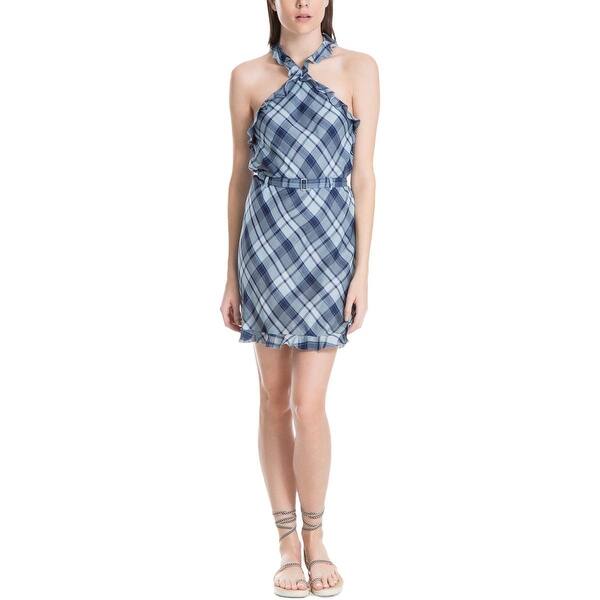 Shop Max Studio London Womens Casual Dress Plaid Halter