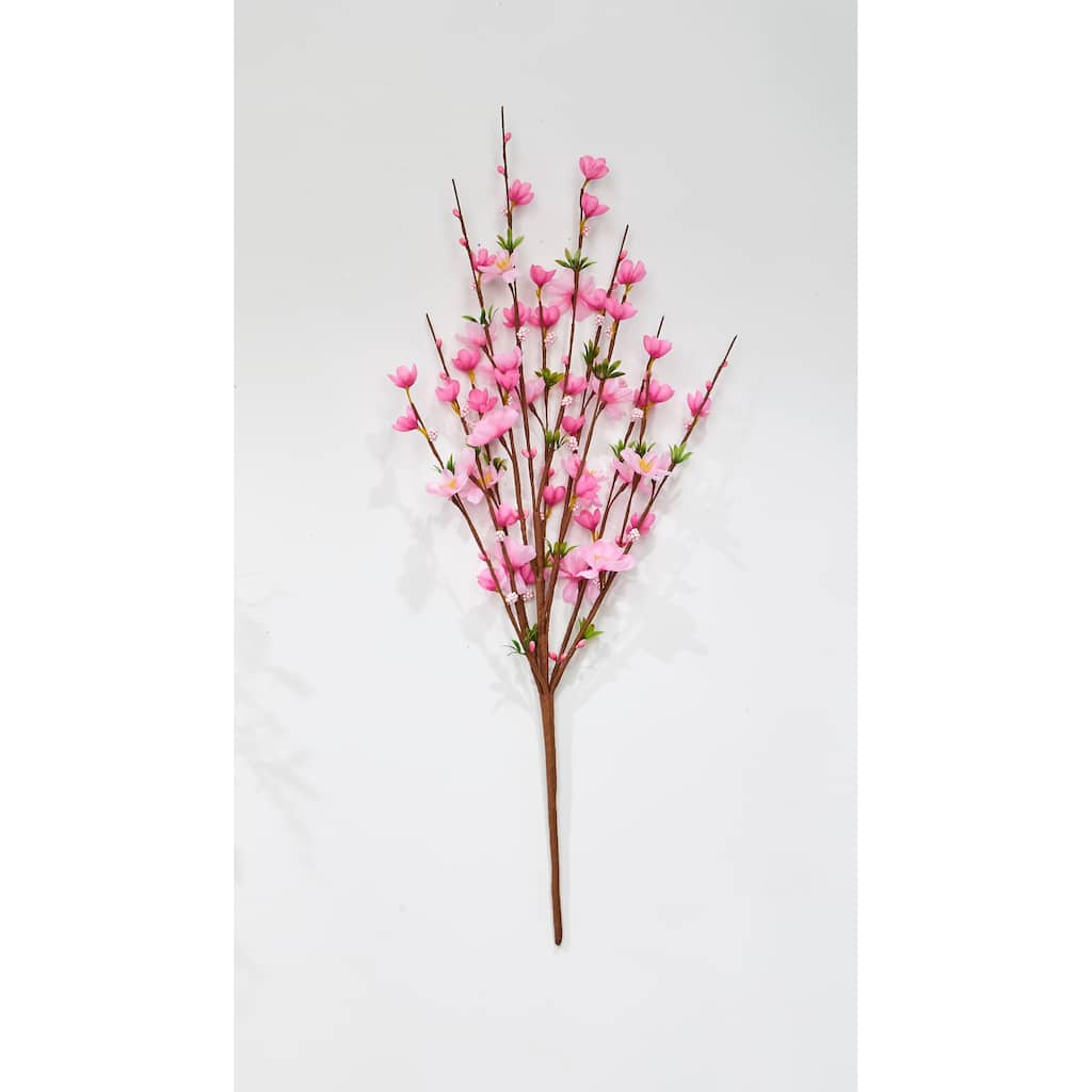 25" Pink Cherry Blossom Spray w/ Buds - 25