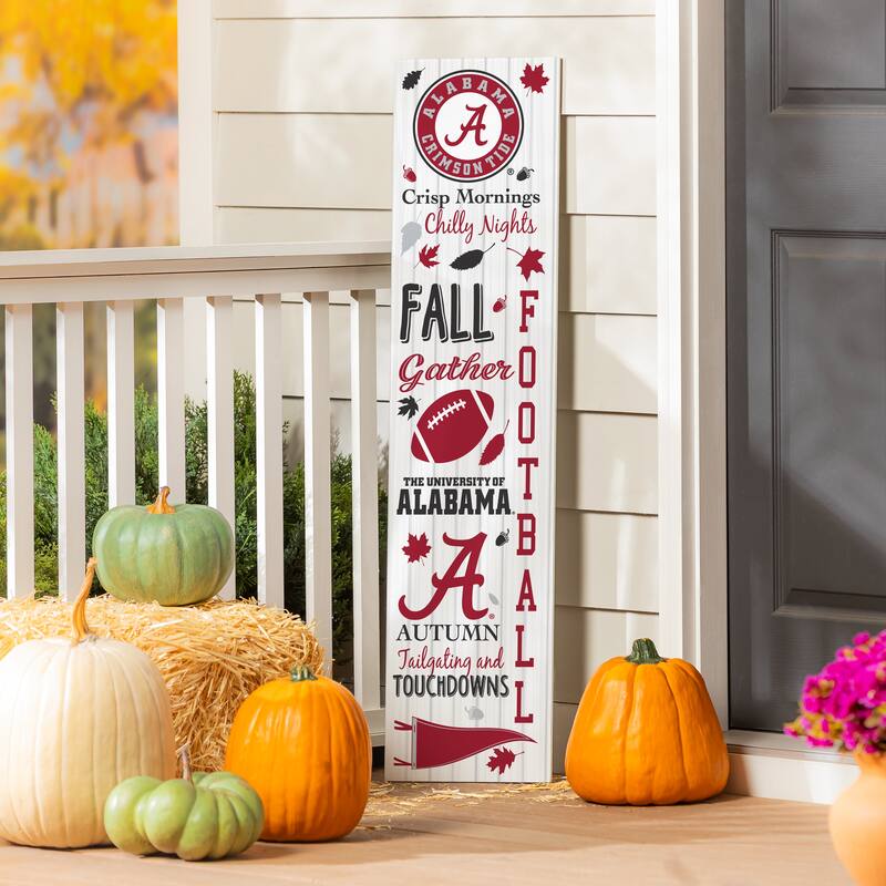 47" Double Sided Seasonal Porch Leaner, University of Alabama - 47" x 11.25" - Fall