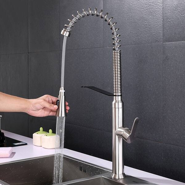 Kitchen Faucet with Sprayer, Modern Single Handle Pull Down ...