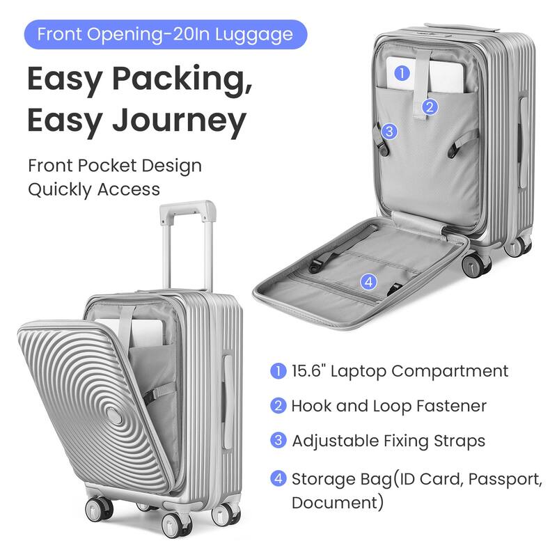 Luggage Sets 3 Piece(20/24/28), Expandable Carry On Luggage with TSA Lock Airline Approved, 100% PC Hard Shell