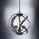 preview thumbnail 4 of 5, Luxury Rustic Chandelier, 19.25"H x 16"W, with Orbital Style, Weathered Black Finish by Urban Ambiance