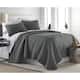 Oversized Solid 3-piece Quilt Set by Southshore Fine Linens - Slate - Full - Queen