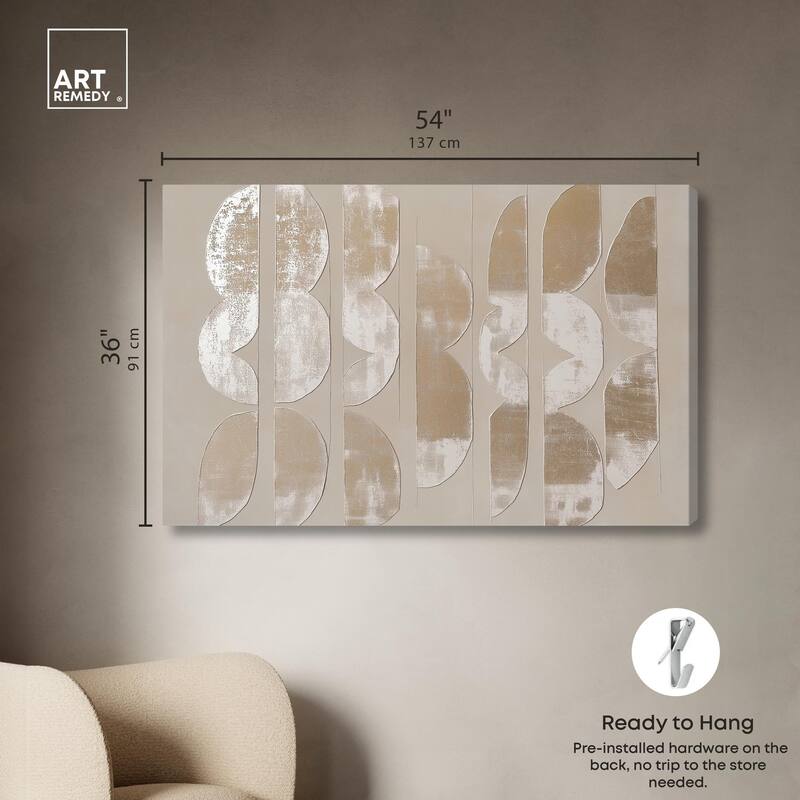 Columnar Shapes II Canvas by Art Remedy, Gallery Wrapped
